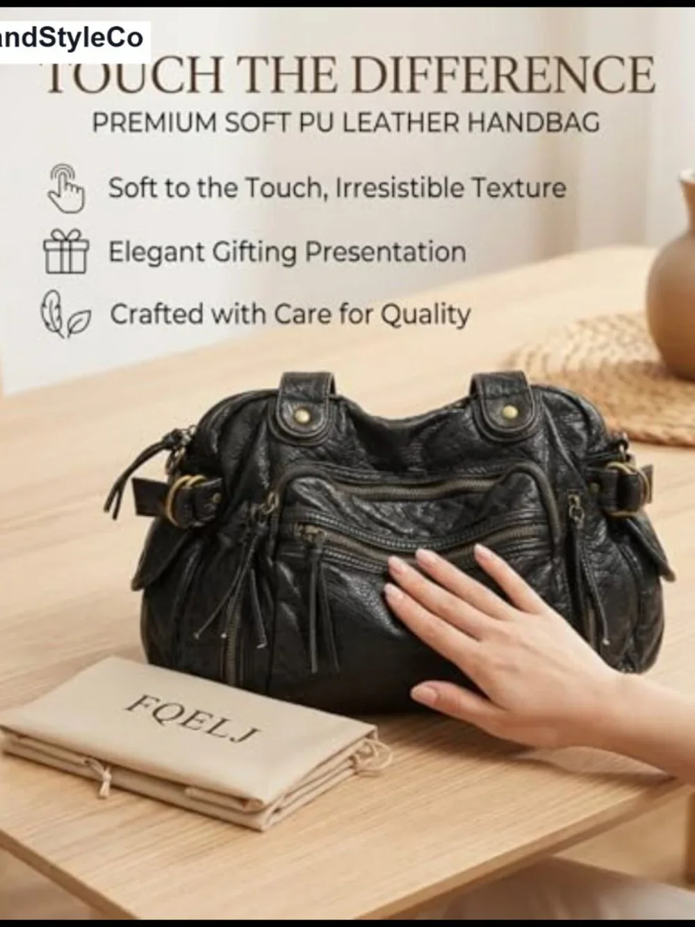 Large Hobo Bag PU Leather Tote Crossbody Shoulder Purse Travel Work Y2K